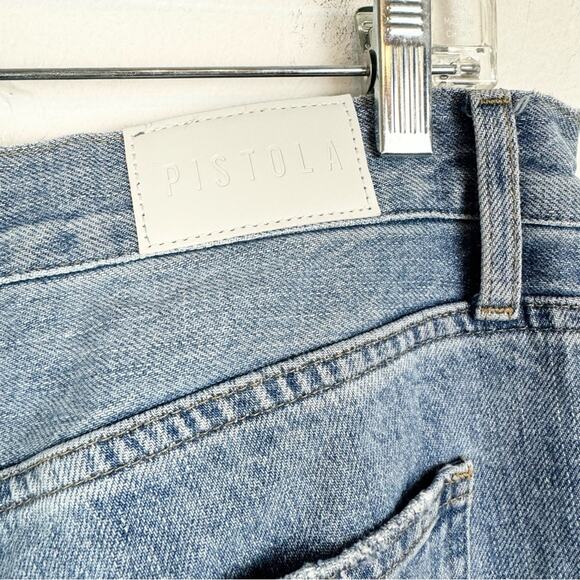 Pistola Presley Distressed High Rise 90's Tapered Relaxed Roller Jeans Size 28 - Picture 9 of 11
